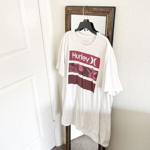 Hurley white floral print short sleeve t-shirt